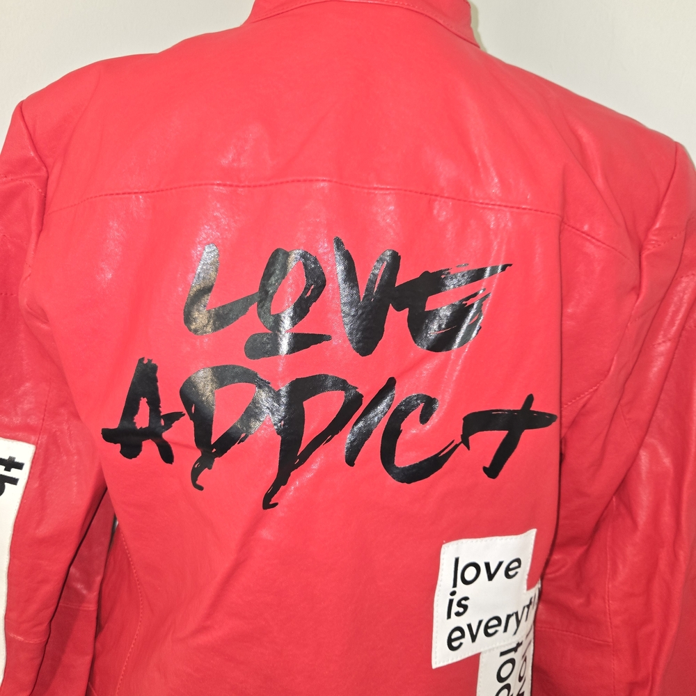 Leather Red Love Addict Jacket - Picture 12 of 16